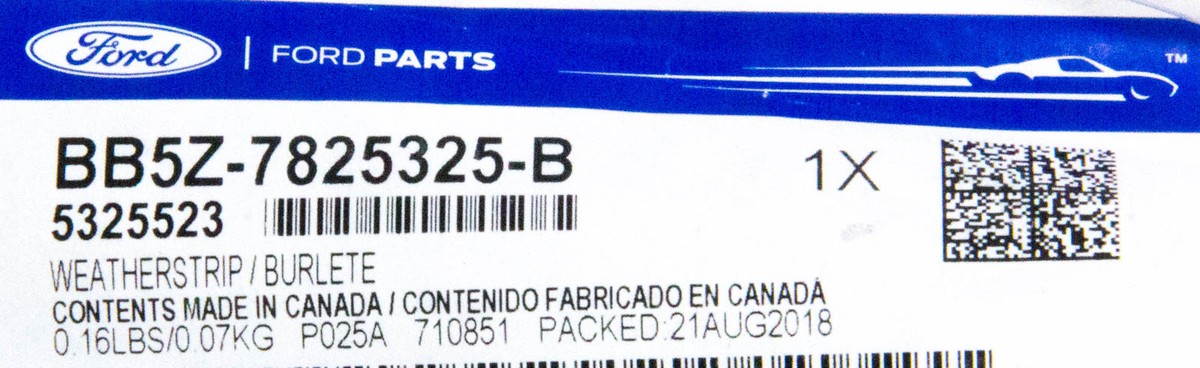 NEW OEM 2011-2019 Ford Explorer Rear Door Front Weatherstrip Seal  