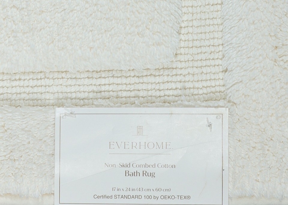 EVERHOME REGENCY VANILLA ICE Non-Skid 100% Combed Cotton Bath Rug 17 ...