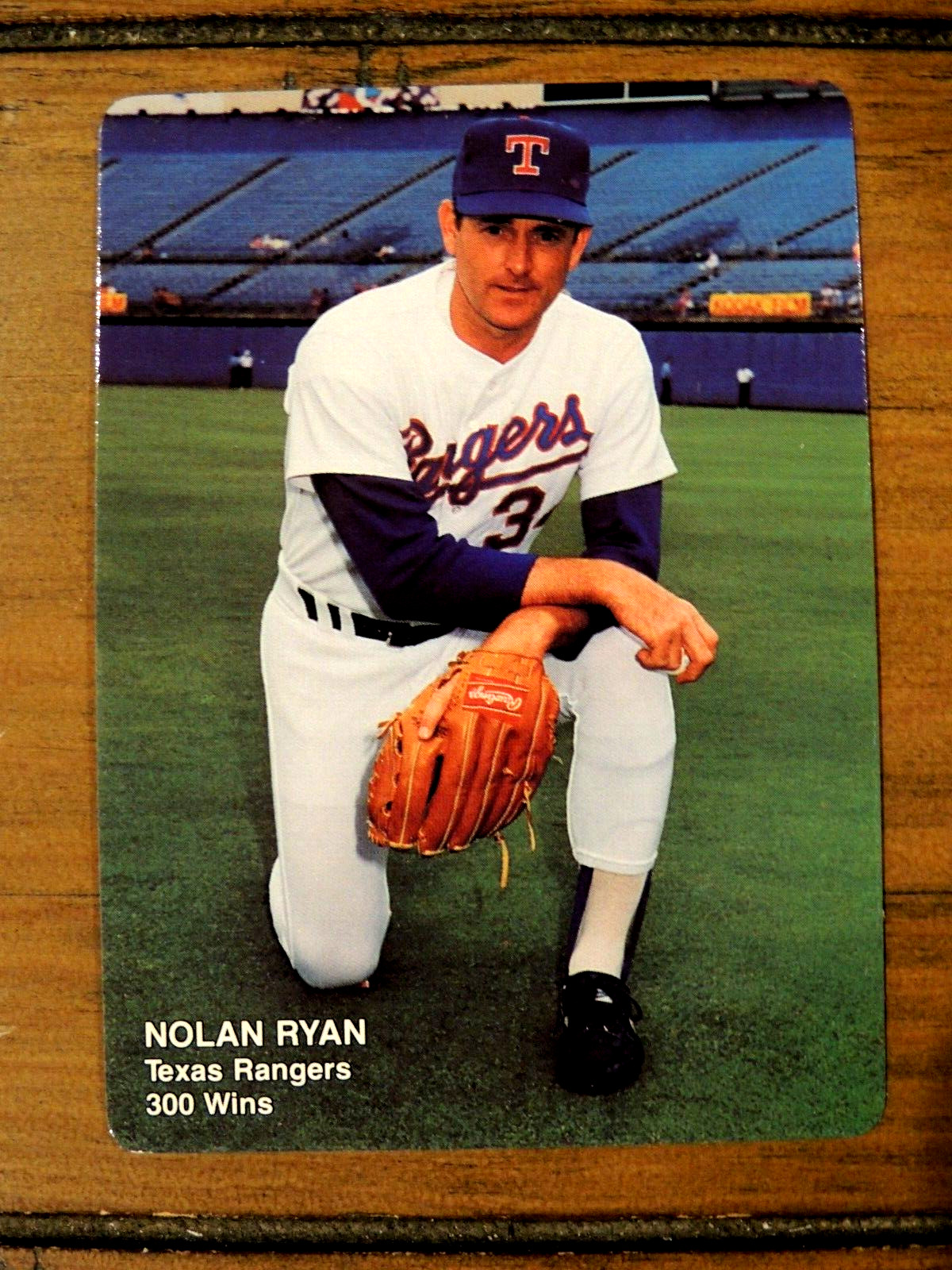 NOLAN RYAN 1991 MOTHER'S COOKIES  "300 WINS"  CARD #2 of 4   TEXAS RANGERS HOF