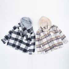 Women's Oversized Hooded Plaid Flannel Jacket Flacket - Versatile Casual Wear
