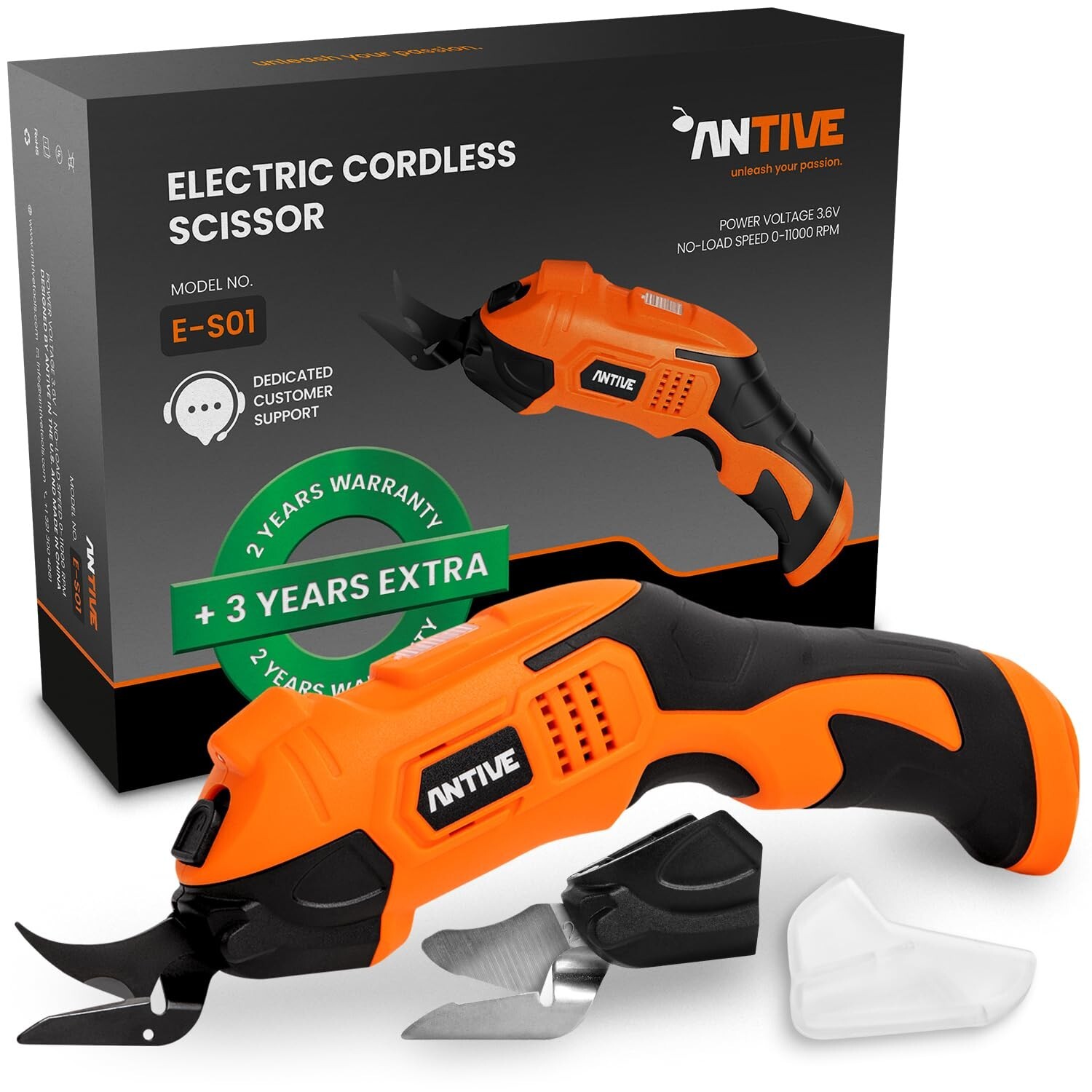 Electric Scissors for Cutting Fabric, Cardboard & Plastic – Rechargeable C-image