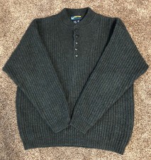 EDDIE BAUER WOOL/NYLON LARGE Sweater EBTEK Bushcraft Made in USA EXCELLENT 