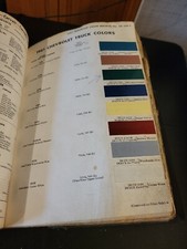 1961 Dupont Chevrolet Truck Colors Paint Chip Swatch Sheet Bulletin No 33