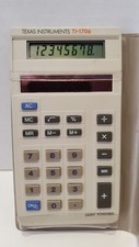 Vintage Texas Instruments TI-1706 Calculator Light Powered 1983 TESTED W/Case