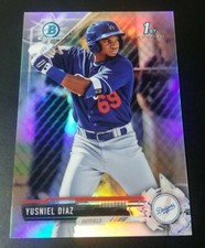 2017 BOWMAN CHROME PROSPECTS YUSNIEL DIAZ ROOKIE REFRACTOR #'D 178/499