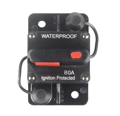 80 Amp Circuit Breaker With Manual Reset 12v36v Dc Waterproof Surface Mount For 