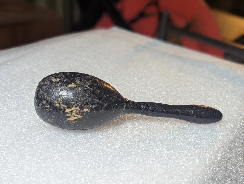 Antiguo CALCETÍN DE MADERA 1920 DARNER herramienta de costura de reparación negro Foto 2 de 4