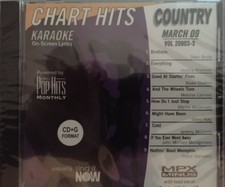 Pop Hits Monthly Karaoke March 09 Country CD G New Wrapped  Free Shipping
