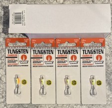 4 Packs VMC Tungsten Chandelier Ice Fishing Jig 1/8 OZ Orange Chartreuse Glow