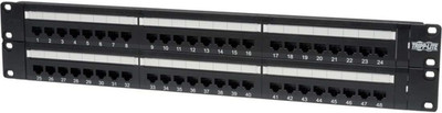 48-Port 2U Rackmount Cat6 110 Patch Panel, 110 Punchdown Termination, Color Code