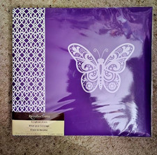 Recollections 12x12 Scrapbook Album, Purple Pattern Covers, 10 pages - NEW