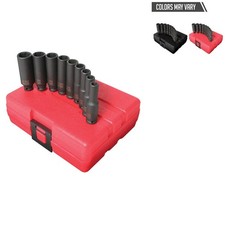 Sunex 1812 9 Piece 14-inch Drive Deep Metric Socket Impact Set