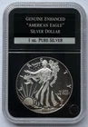 2013 W 1oz Pure Silver American Eagle Genuine Enhanced Silver Dollar