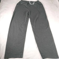 Hanes Mens Large Straight Leg Joggers Sweatpants Drawstring Waist 2 Side Pockets
