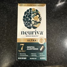 Neuriva Ultra Brain Health Mental Alertness Memory Focus 60 Capsules -