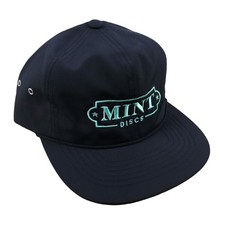 Mint Disc Golf Hat Flat Brim Rope Adjustable Strap Black/Mint