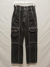 BDG Carpenter Pants Womens 24 Black Cargo Double Knee Urban Outfitters Utility