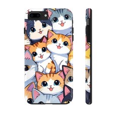 Cute Cat Phone Case, Kawaii Phone Cover, Tough Phone Cases for Cat Lovers