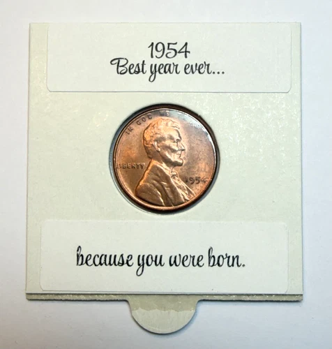 1954 P American Lincoln Wheat Penny, no mint mark  - Make someone feel Loved!