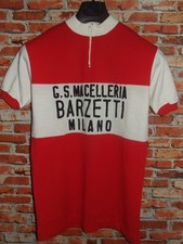 EROICA MAGLIA SHIRT MAILLOT BICI CICLISMO VINTAGE 70'S MILANO 50% LANA RICAMATA
