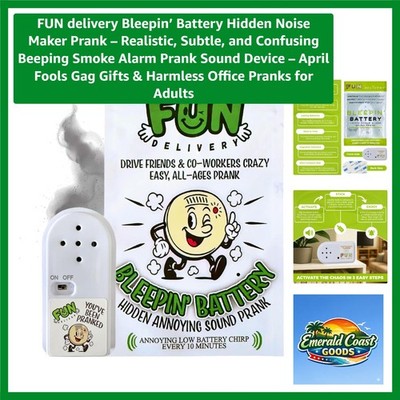 Compact Bleepin  Battery Prank Device - Confuse Friends with Beeping Sounds