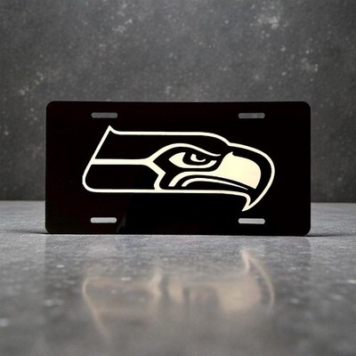 Seattle Seahawks Fan Laser Engraved Front License Plate Eagles Car Tag.