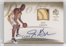 2007-08 SP Authentic Rookie Authentics 69/299 Jeff Green #155 Patch Auto 2d0