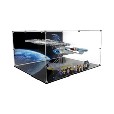 Lego 10356 USS Enterprise-D Compatible Horizontal Display Case -Set Not Included
