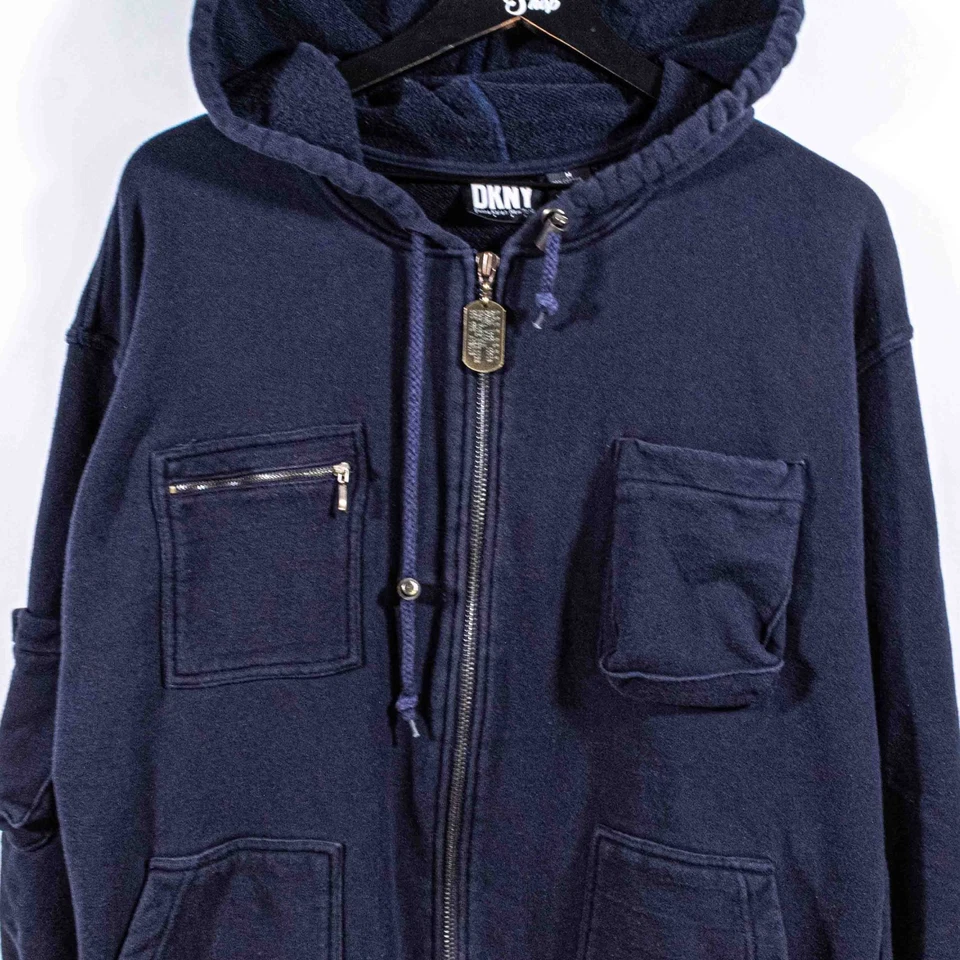 Sudadera con Capucha DKNY Militar Utilidad Archivo Mediana De Colección Años 90 Ropa de Calle Foto 3 de 4