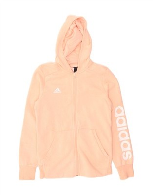 Adidas Mädchen Grafik Reißverschluss Hoodie Pullover 13-14 Jahre Large rosa Baumwolle ZL04