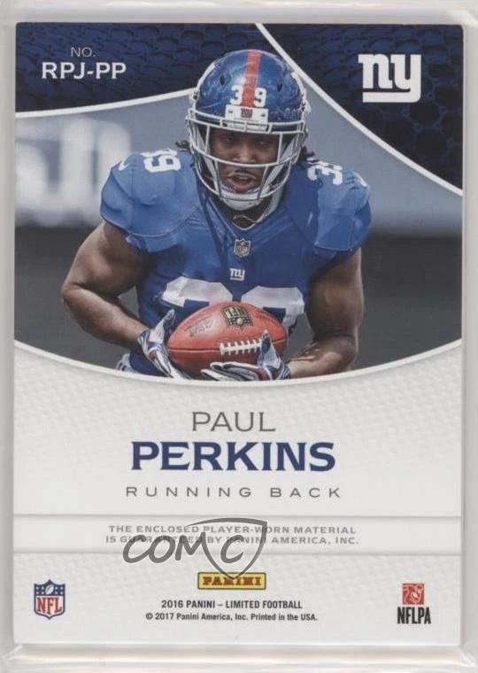 2016 Panini Limited Rookie Phenoms Jersey /99 Paul Perkins #RPJ-PP RC - Image 2 of 2