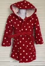 Toddler Red Polka-Dot Soft Fleece Hooded Bath Robe, 2T-3T, Simple Joys by Carter