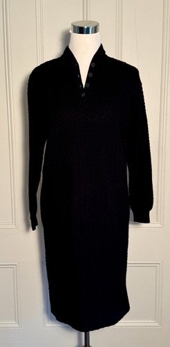 Missoni Black Cable Knit Sweater Dress Vintage 90’s I. Magnin