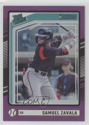 2024 Panini Donruss Rated Prospects Purple 21/99 Samuel Zavala #194 11rg