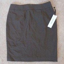 NWT CALVIN KLEIN Women's Brown Polyester Lined Skirt Career Casual Everyday 10P