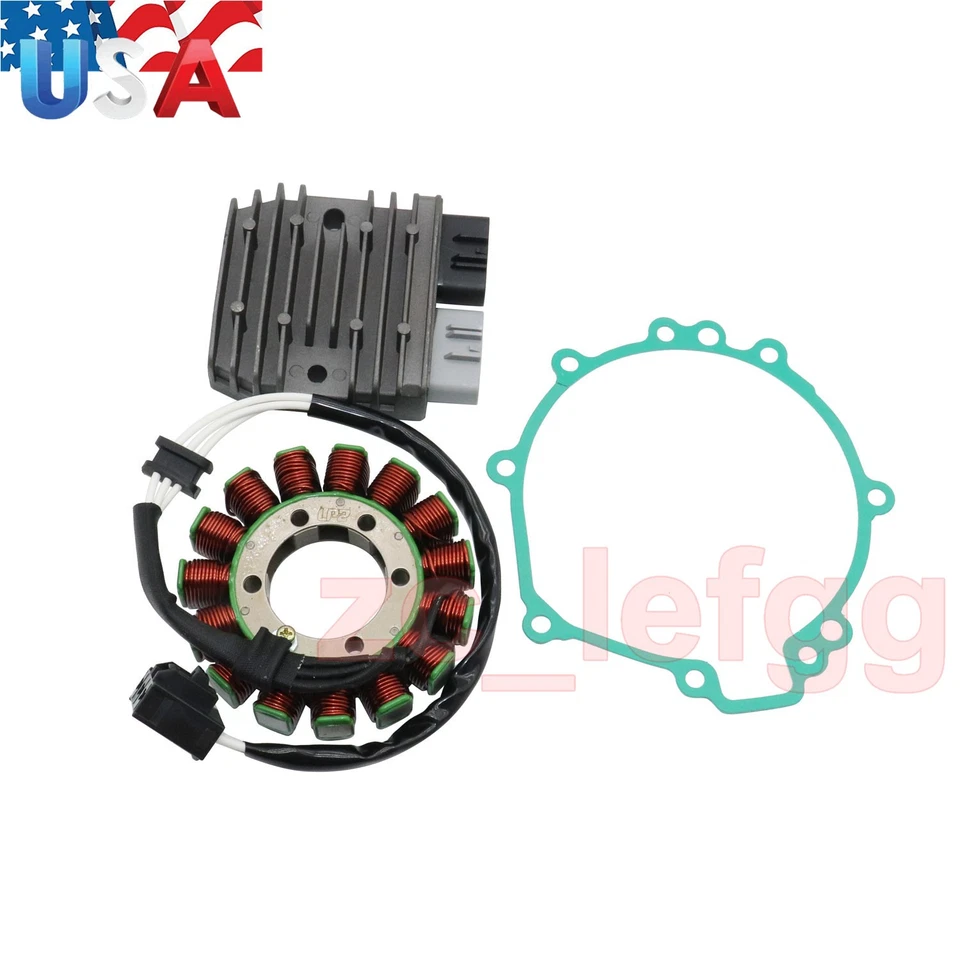 FIT 06-07 ZX-10R MAGNETO BOBINA ESTATOR + REGULADOR DE VOLTAJE RECTIFICADOR + JUNTA NUEVO Foto 2 de 4