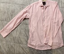 pink Tattersall London dress shirt size 15.5 34/35