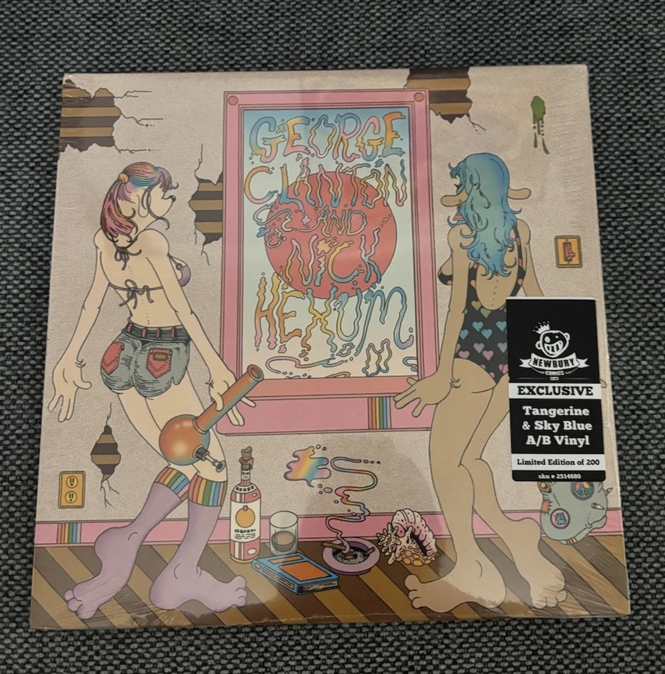 George Clanton & Nick Hexum Blue & Tangerine Vinyl LP Newbury Comics Sealed New - Image 2 of 3