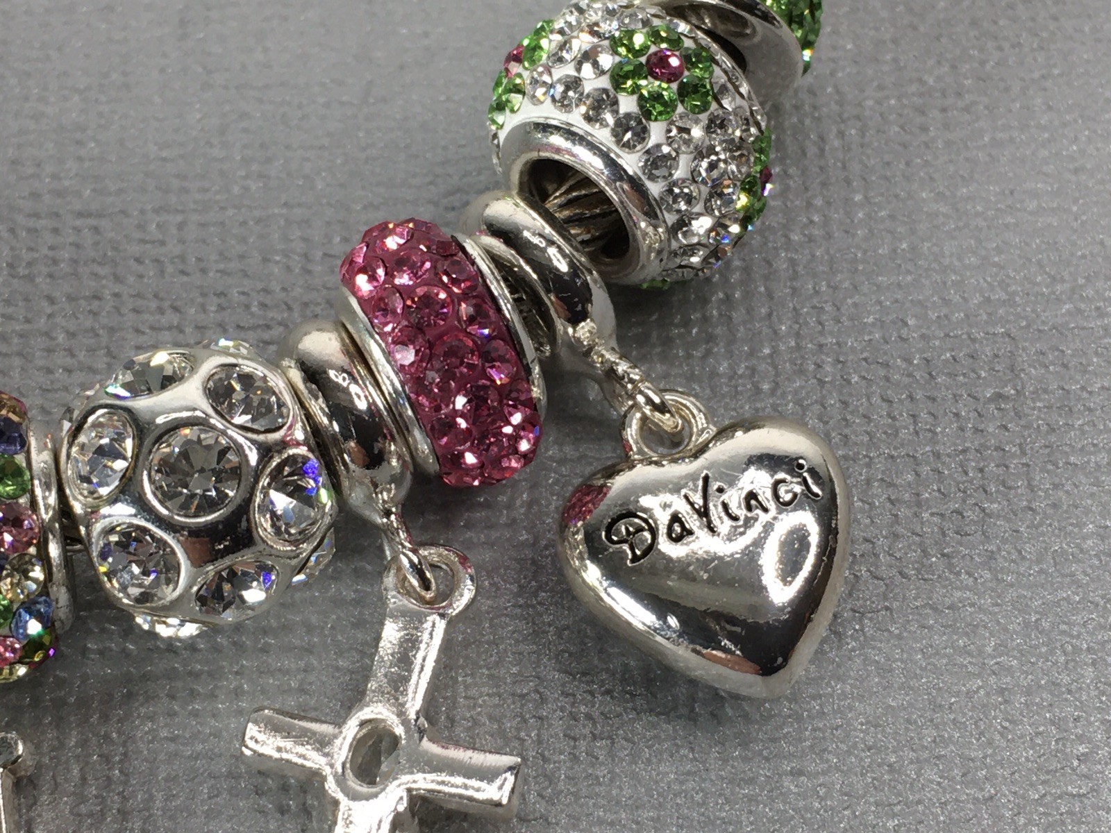 Silver Toned Wire Cable Bangle Bracelet Colorful … - image 10