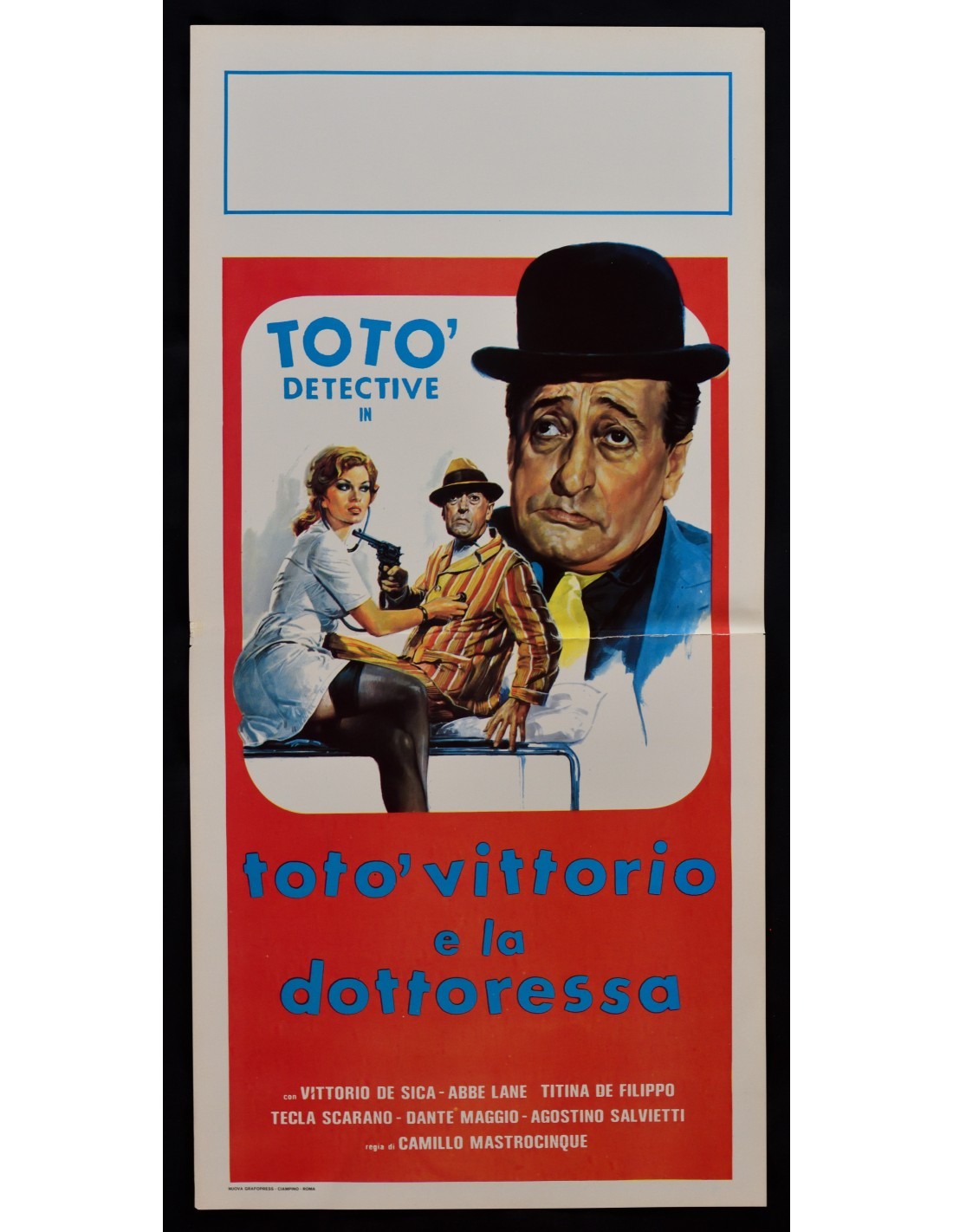 Locandina originale film Totò, Vittorio e la dottoressa (1957) - Regia di Camillo Mastrocinque