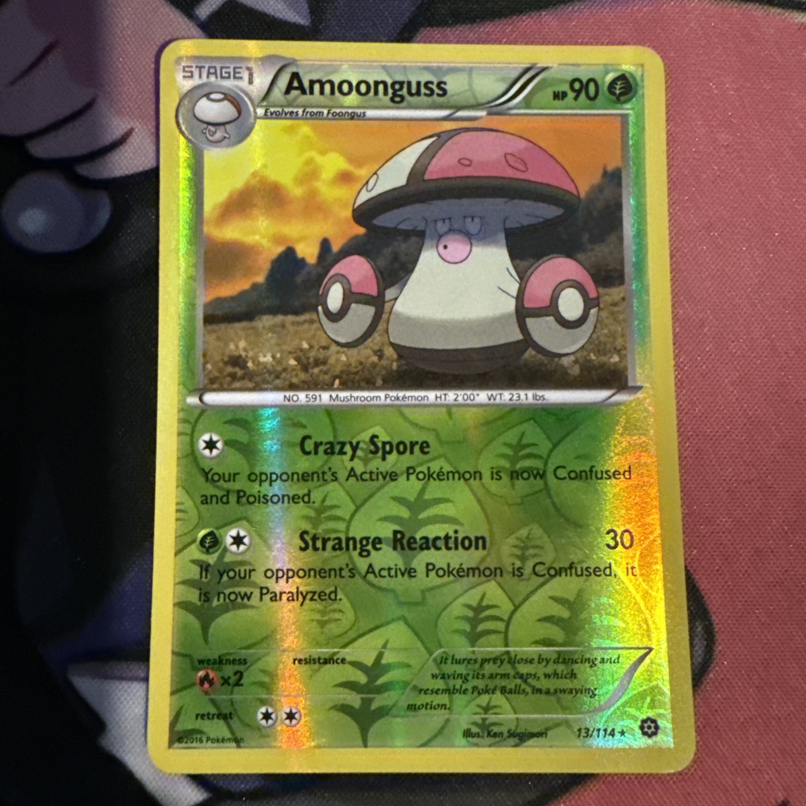 Pokémon TCG LP Steam Siege Reverse Holo Amoonguss 13/114