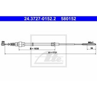 Ate Handbremsseil Bremsseil Hinten Passend FüR Vw Passat Variant 3A5 35I 3A2