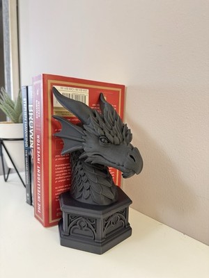 Drachen Buchstütze Gothic Fantasy Deko - Drachenkopf Buchecke Display Ornament