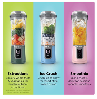 Ninja Blast Portable Personal Blender 18 oz Rechargeable Smoothie Maker BC150