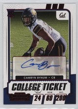 2021 Panini Contenders Draft Picks College Game Ticket Red Camryn Bynum Auto ng3