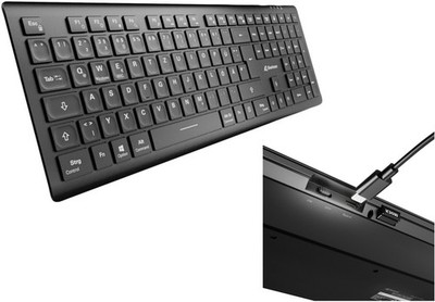 Sharkoon kabellose Tastatur OfficePal K30W Black Windows & Mac Funk Tastatur NEU