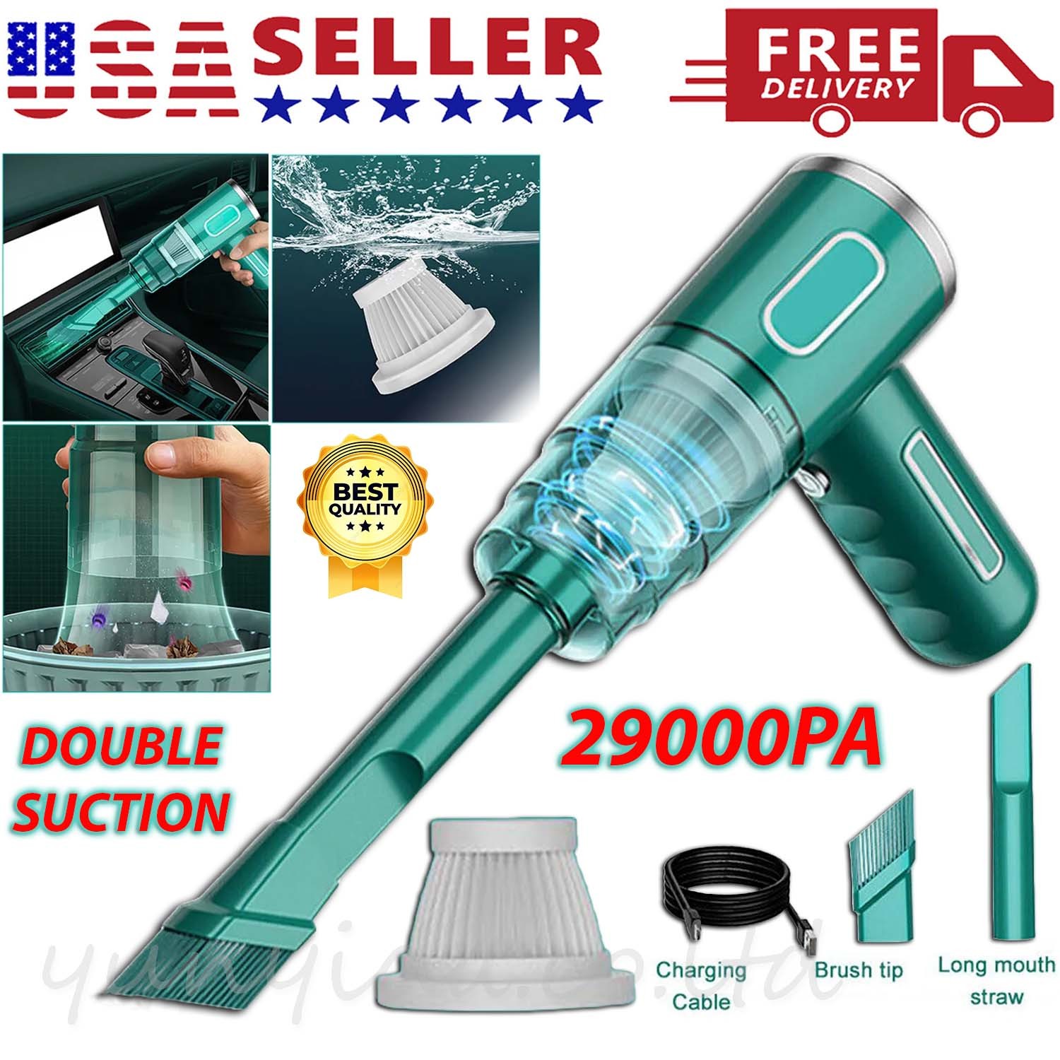 29000PA Cordless Hand Held Vacuum Cleaner Mini Portable Car Auto Home Wireless