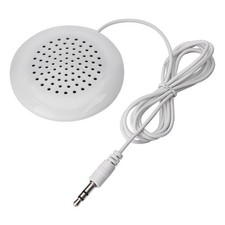 KUJOBUY Pillow Speaker Small - 2.4 diameter / 3.3 ft cable lenght, White