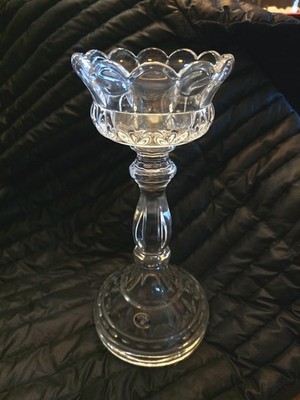 Stunning rare bohemia czech lead crystal large 11in candle mantle lustre