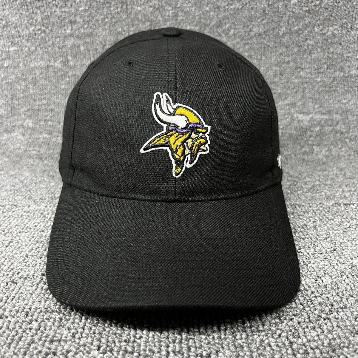 New '47 Brand Minnesota Vikings Clean Up Adjustable Hat Black NFL Cap